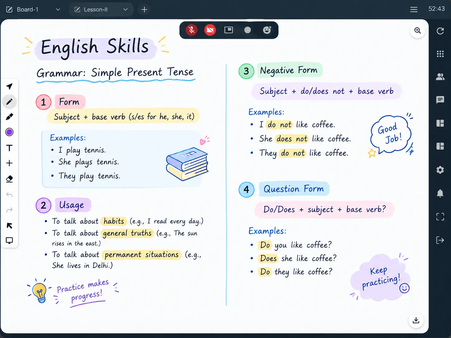 personal drive in live classroom